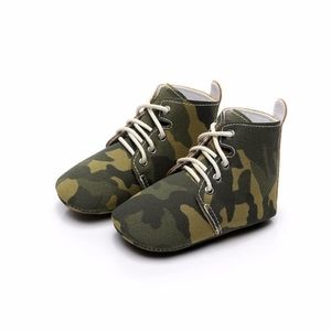 Military print baby boy and girl boots shoes